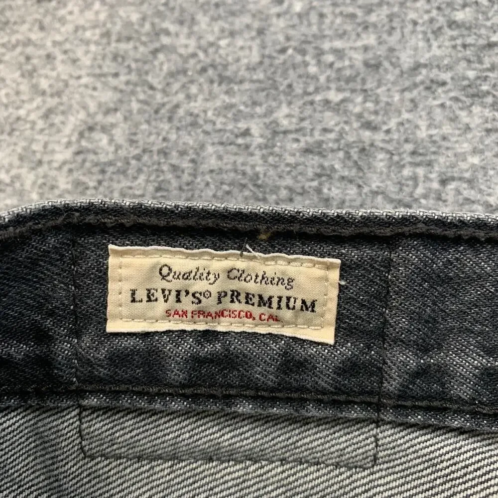 Levis Skirt Womens 24 Gray Ankle Column Denim Slit Front Pockets Zip Fly Stretch